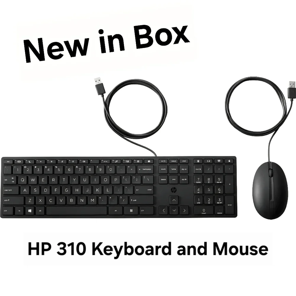 NWT HP 310 Black Keyboard and Mouse Combo
